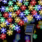 Solar Snowflake String Lights, 5m with 20 LEDs, Multicolour Outdoor Decoration