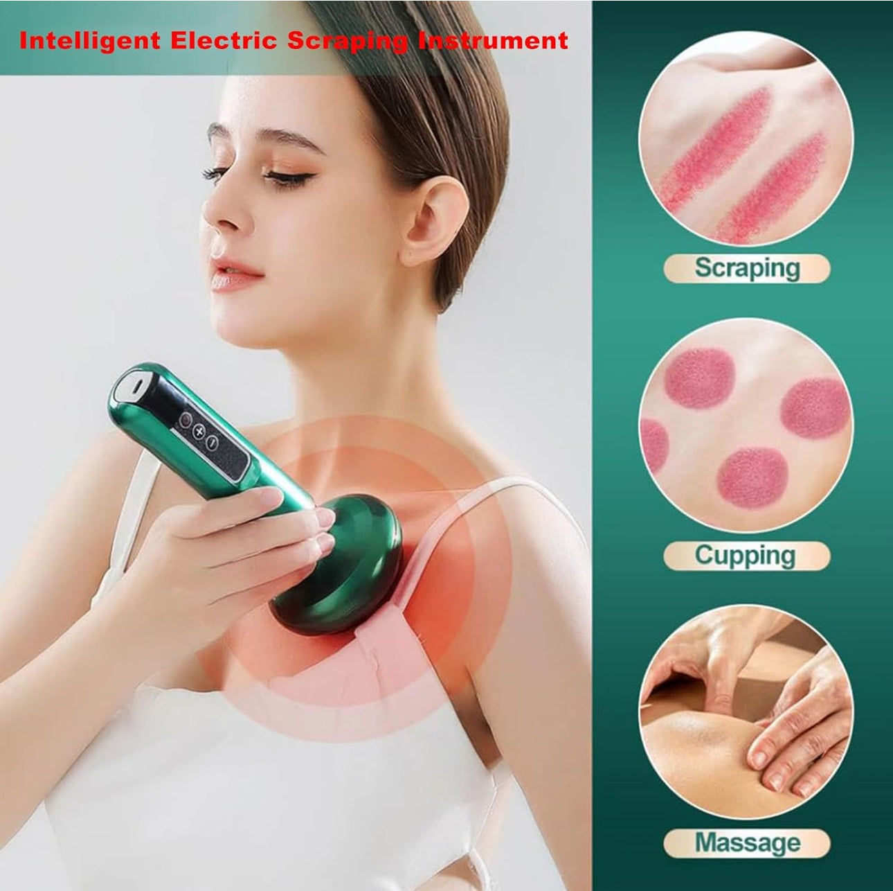 Intelligence Stone Cupping Massager,Electric Gua Sha Instrument