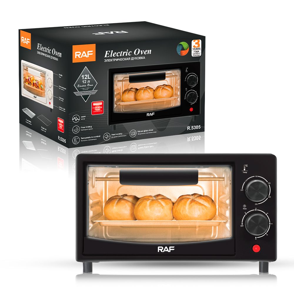 RAF R.5305B 12L Electric Countertop Oven with Timer & Temperature Control 800W