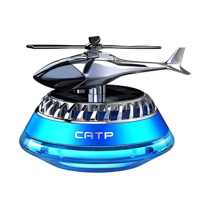 MTech Solar-Powered Perfume Rotating Helicopter Car Air Freshener, Liquid Scent Diffuser for Car Interior Dashboard Decor, Car Dashboard Accessories-Various Colours