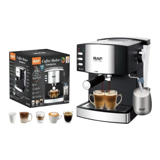 RAF Twin Brew Pro – 20Bar Espresso & Cappuccino Coffee Maker R.113
