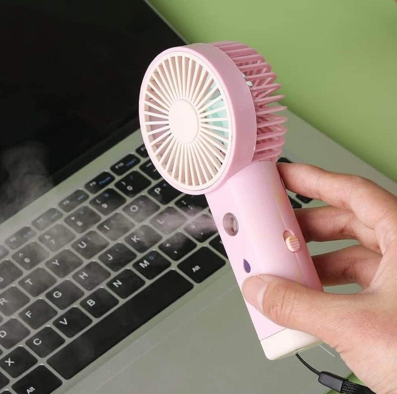 Handheld Fan with Humidifier, Portable