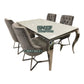Sintered Stone Top Dining Room Table Inc Chairs 6 Seater
