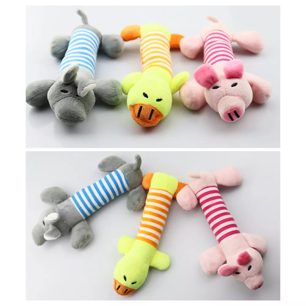 Cute Pet Dog Chew Toy  Squeaky Soft Plush Play Sound Puppy Teeth Toys