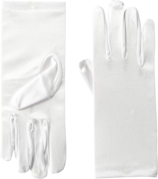 Unisex Short White Gloves