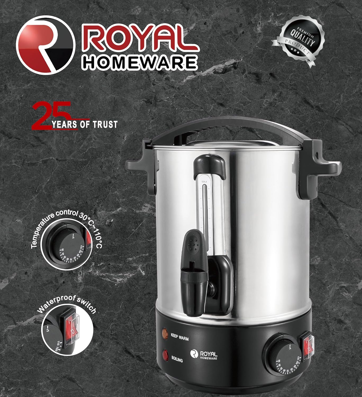 Royal Homeware Electric Urn 10L