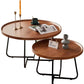 MFurn Nesting Coffee Table Set – 2-Piece Round Sofa Side & End Tables