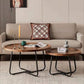 MFurn Nesting Coffee Table Set – 2-Piece Round Sofa Side & End Tables
