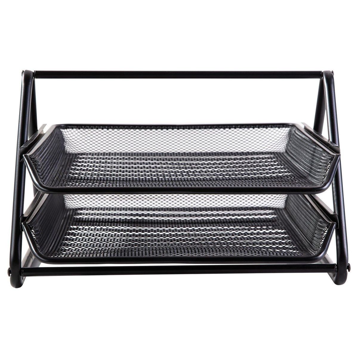 Metal Mesh Document Sliding Tray Organiser - Black Various Options