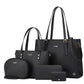 Women’s 4-Piece Business Handbag Set – Stylish Tote & Accessories