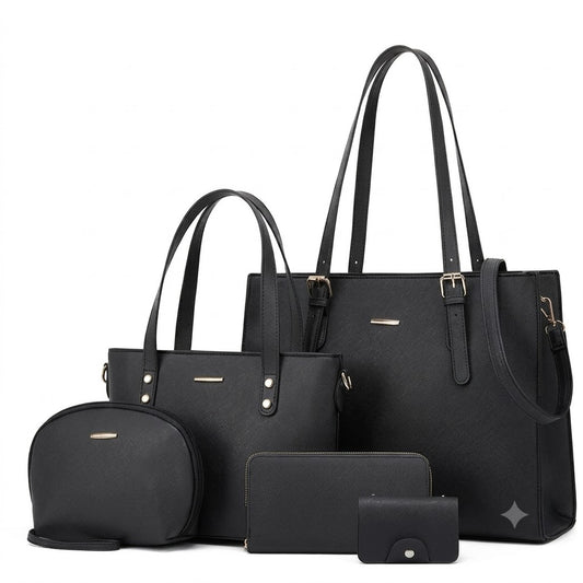 Women’s 4-Piece Business Handbag Set – Stylish Tote & Accessories