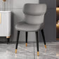Modern Leather Mid Century Dining Chairs, Upholstered Kitchen Dining Room Chairs, High Backrest Dinner Chair for Living Room Bedrooms