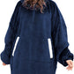 Oversized Hoodie Blanket, Sherpa & Fleece Wearable Blanket Hoodies for Women Men-Various Colours