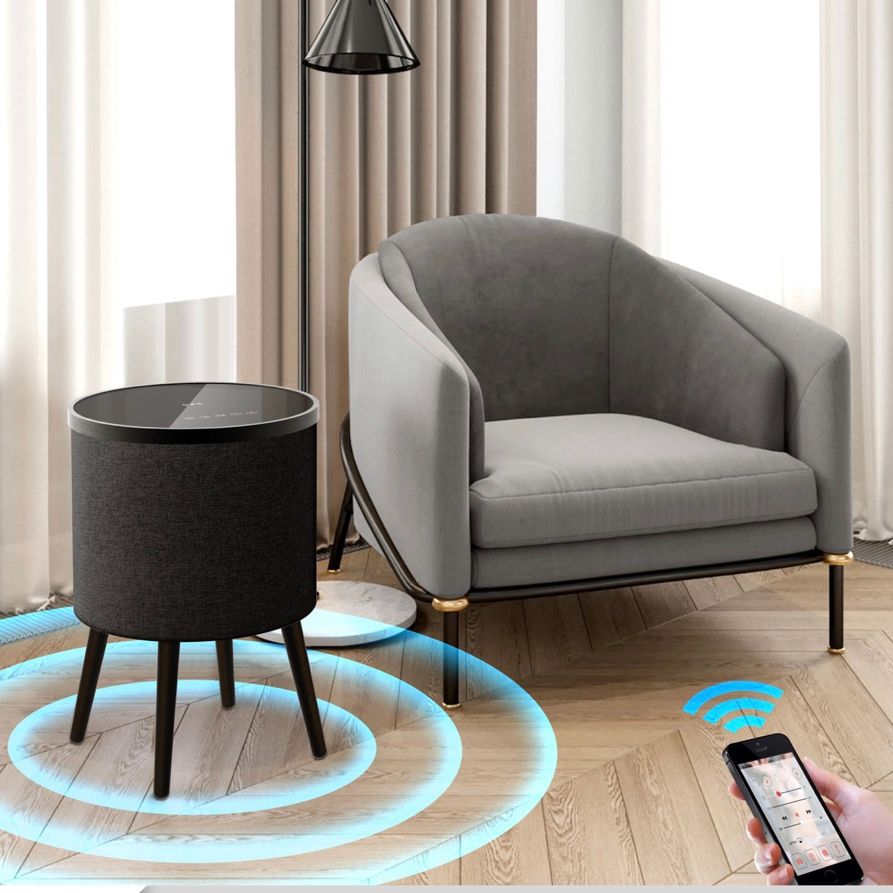 MFURN Smart Home Speaker Charging Sound Table-Various Options