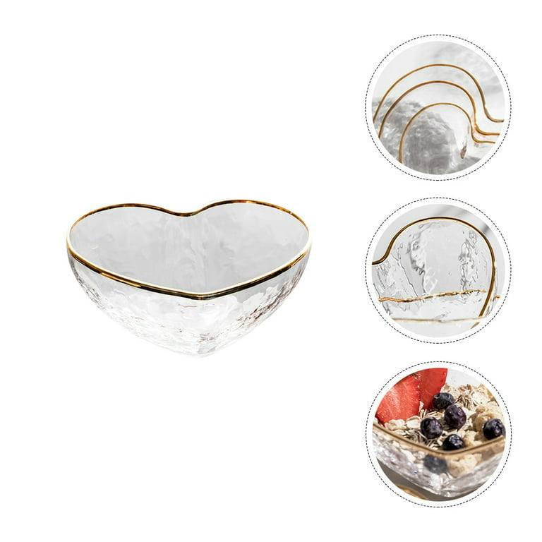 Love Fruit/Dessert Bowl - Gold Edge