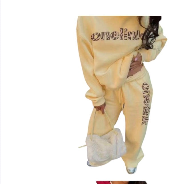 Ladies Oversized Fleece Hoodie Tracksuit-Various Colours