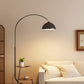 MHome  3-in-1 Arc Floor Lamp with Side Table & Storage Shelf