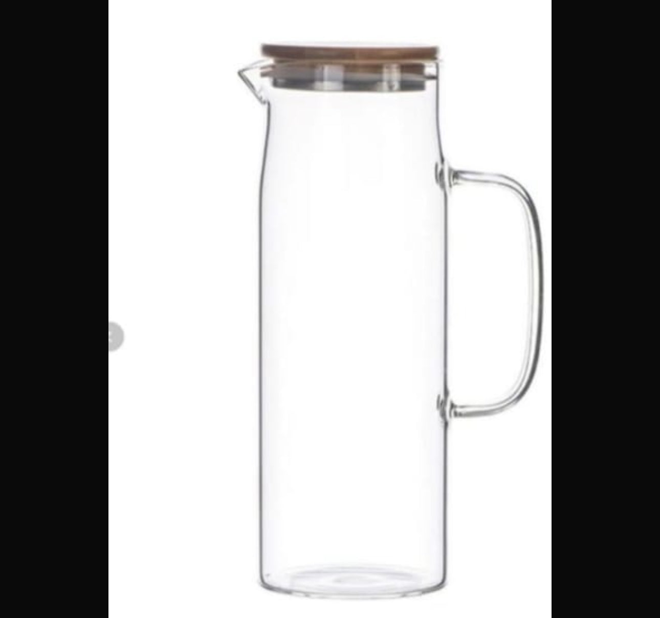 Glass Pitcher With Bamboo Lid