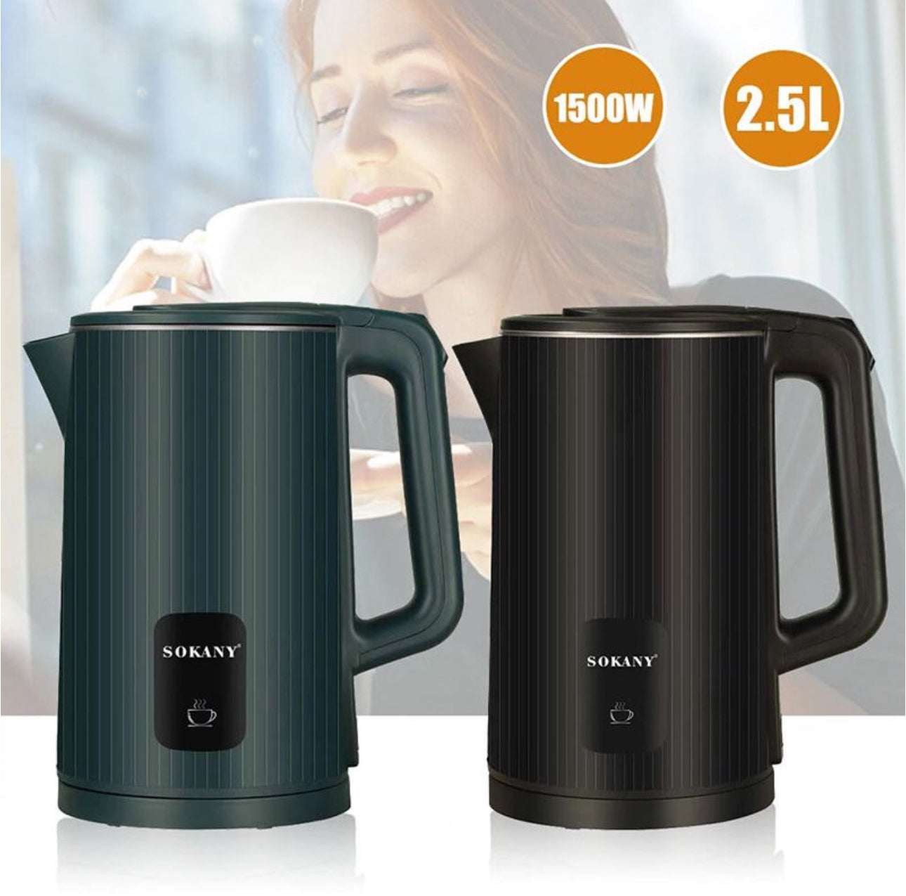 Sokany -Elegant Design Electric Kettle 2.5L