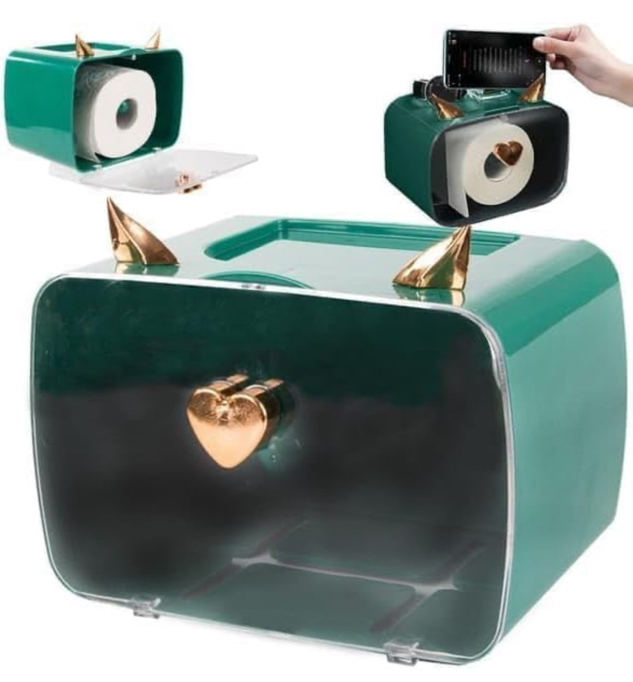Modern Wall-Mounted Toilet Paper Roll Holder & Storage Shelf - Multicolor Plastic, Large Capacity, Bathroom Tissue Box & Storage Rack
