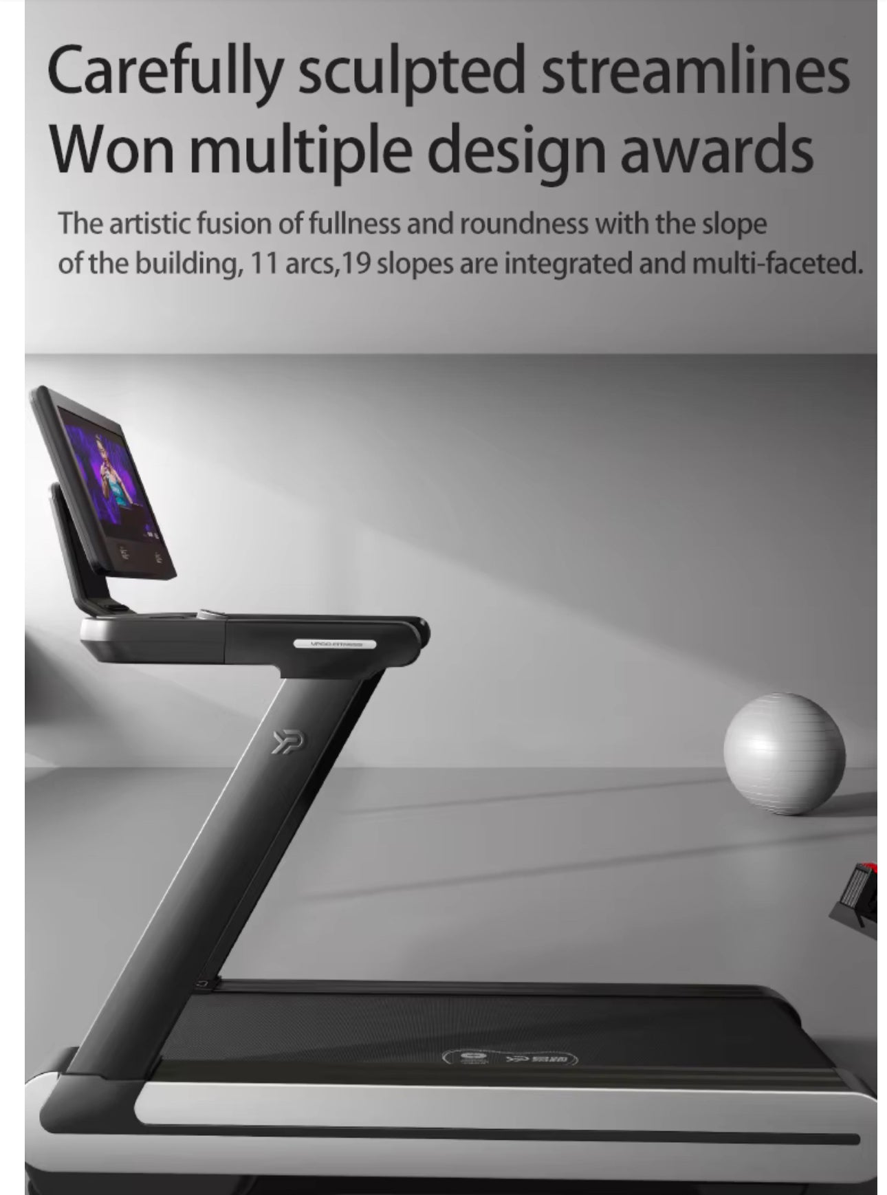 Pro-Sportz MX Commercial Treadmill 21.5” HD Touch Screen, Bluetooth, AC Motor, RF-Pro Suspension & Auto Incline For Premium Fitness