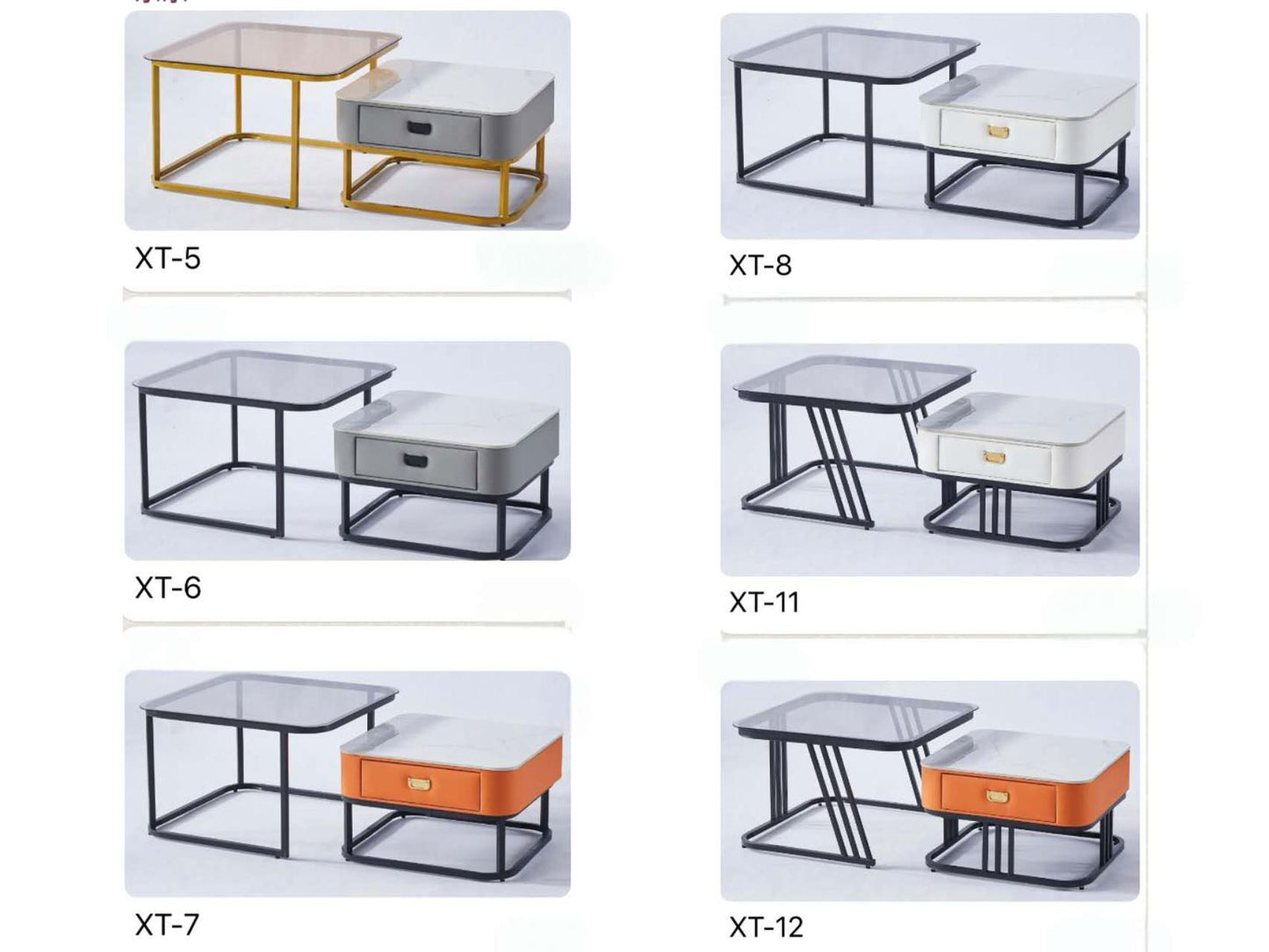 Luxury Modern Coffee Table Nesting Set 2pc - Various Colours