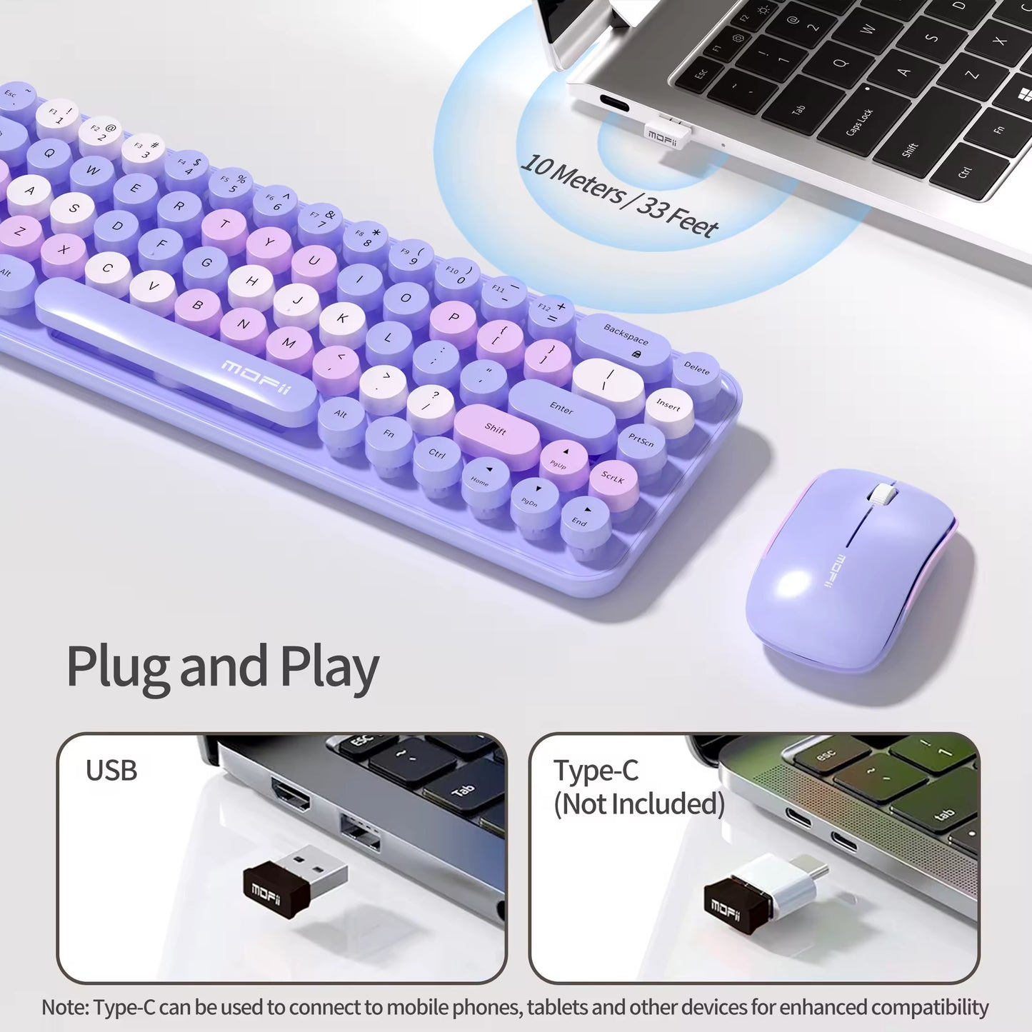 MTech Retro Romi Mechanical Rechargeable Keyboard