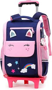 Unicorn Kids Back To School Trolly Bag-Various Colours