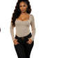 Ladies High-Cut Long Sleeve Bodysuit-Various Colours