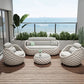 Modern Aluminium Rattan Garden Outdoor Patio Furniture 4pc