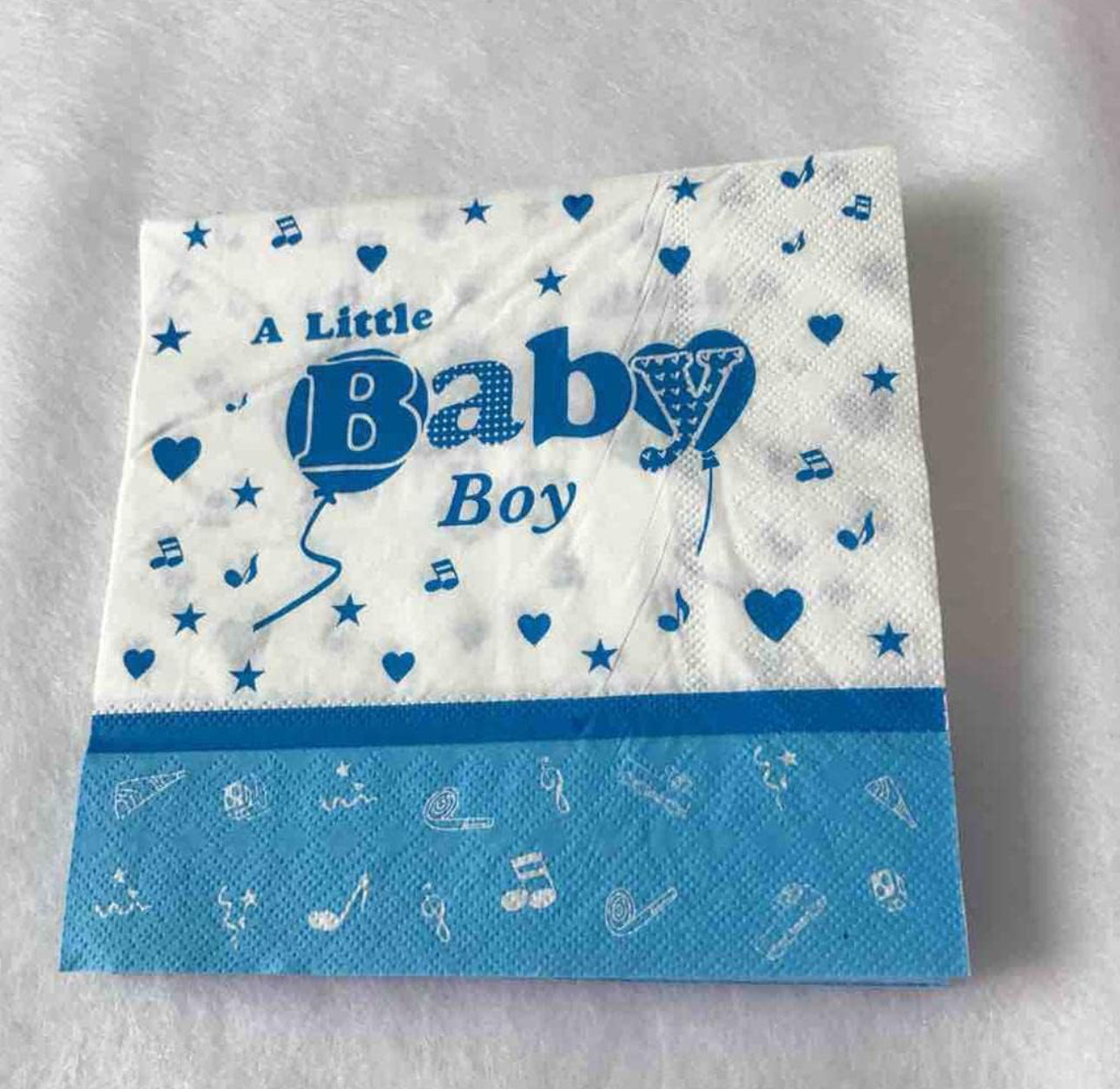Gender Reveal 20pcs Disposable Serviettes Napkins Baby Shower Party Tableware - Various Options
