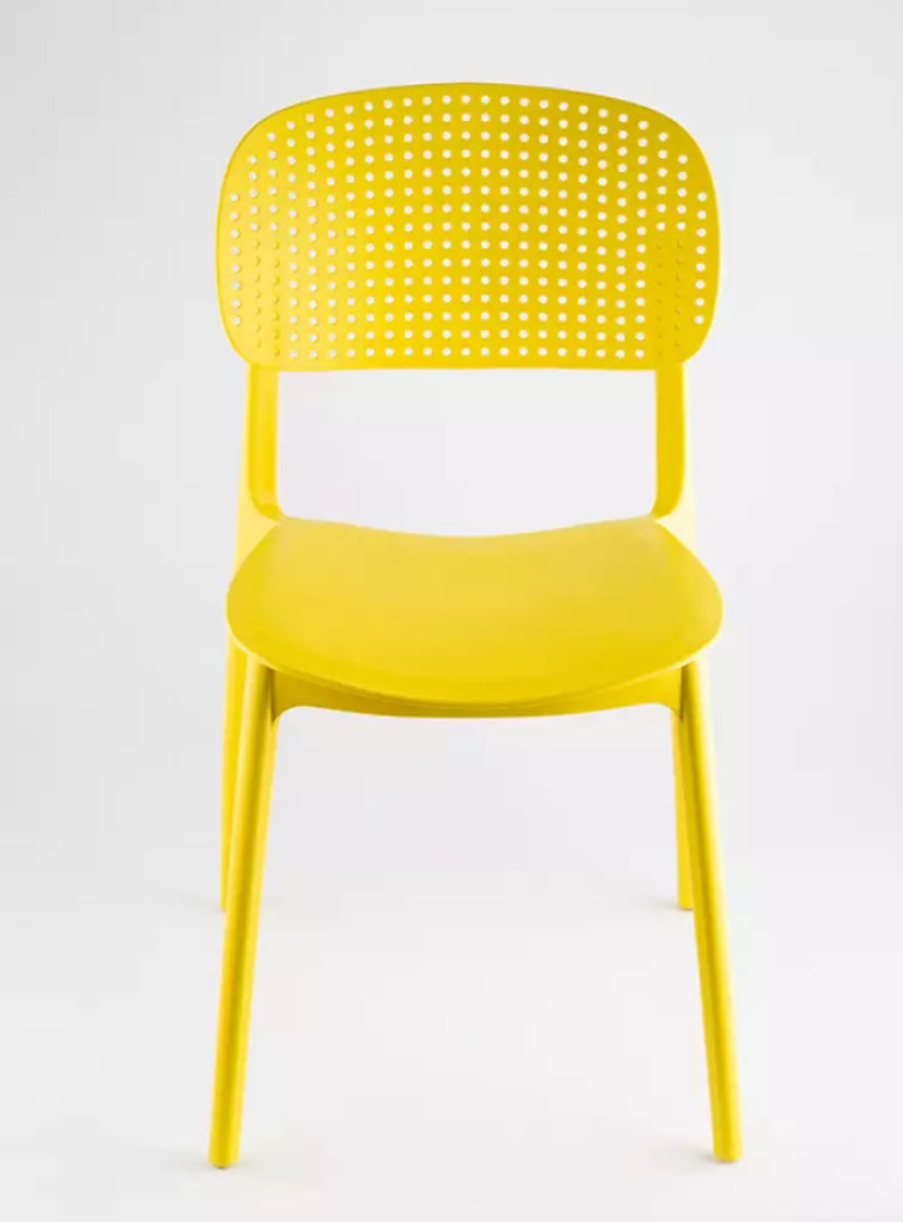 MFurn Modern Perforated-Back Dining Chair – Various Colours