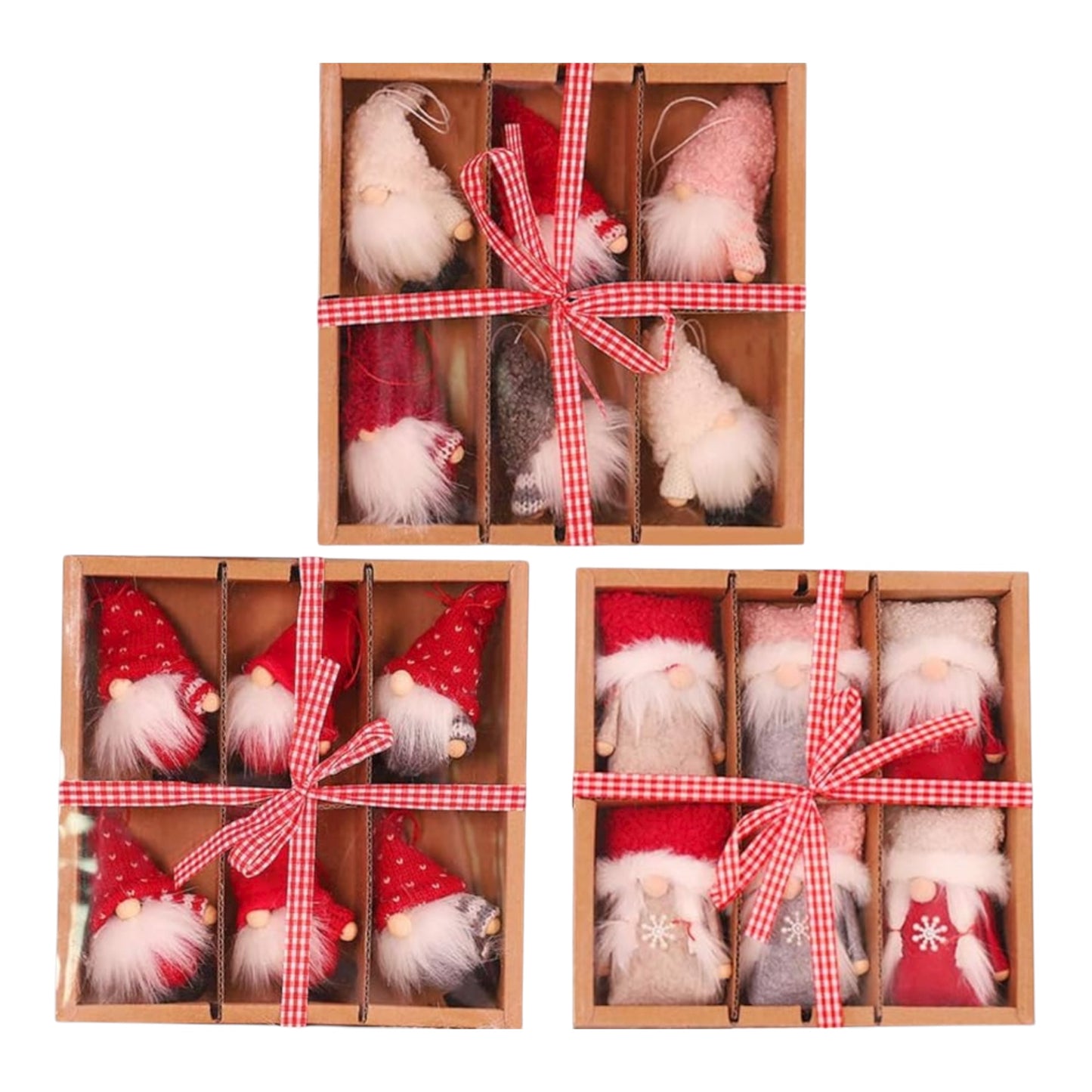 Christmas Decoration Box 6 Dolls Pendant Tree Hanging Ornaments Christmas Crafts Elves Decorations - Various Options