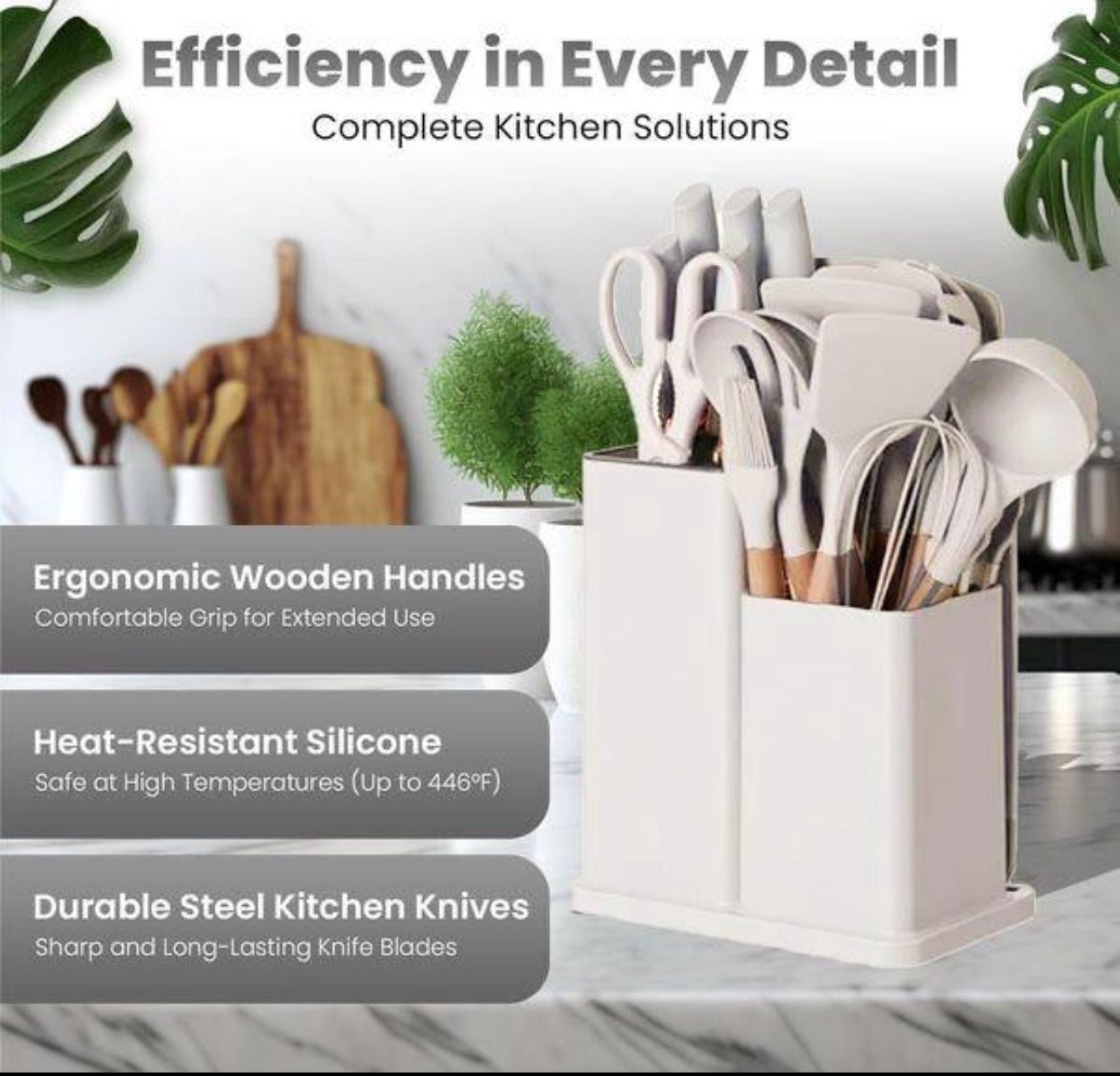 Kitchen Cutlery Set - 19pc