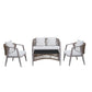 MFURN Pesci Woven Rope Style Outdoor Patio Set 4pc
