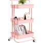 MHome  3 Tier Steel Kitchen Storage Rack Foldable With Wheels - Various Colours