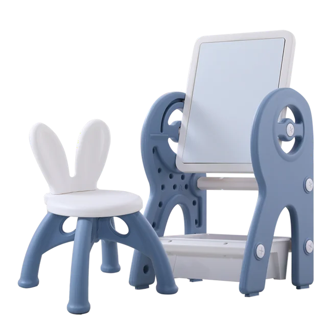 Kids 3-in-1 Convertible Table & Chair Set with 60 Blocks, Art & Storage