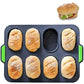 Silicone Bread Pan Baguette Tray, Non-Stick Cake Molds, Mini Loaf Pan, Perfect Pan, 8 Mini Loaves