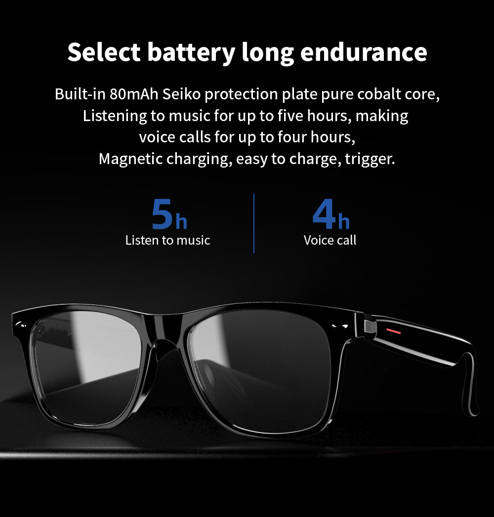 SENBONO E13 Waterproof Smart Glasses Wireless bluetooth Bone Conduction Glass Camera HD Music Audio Headset Eyewear