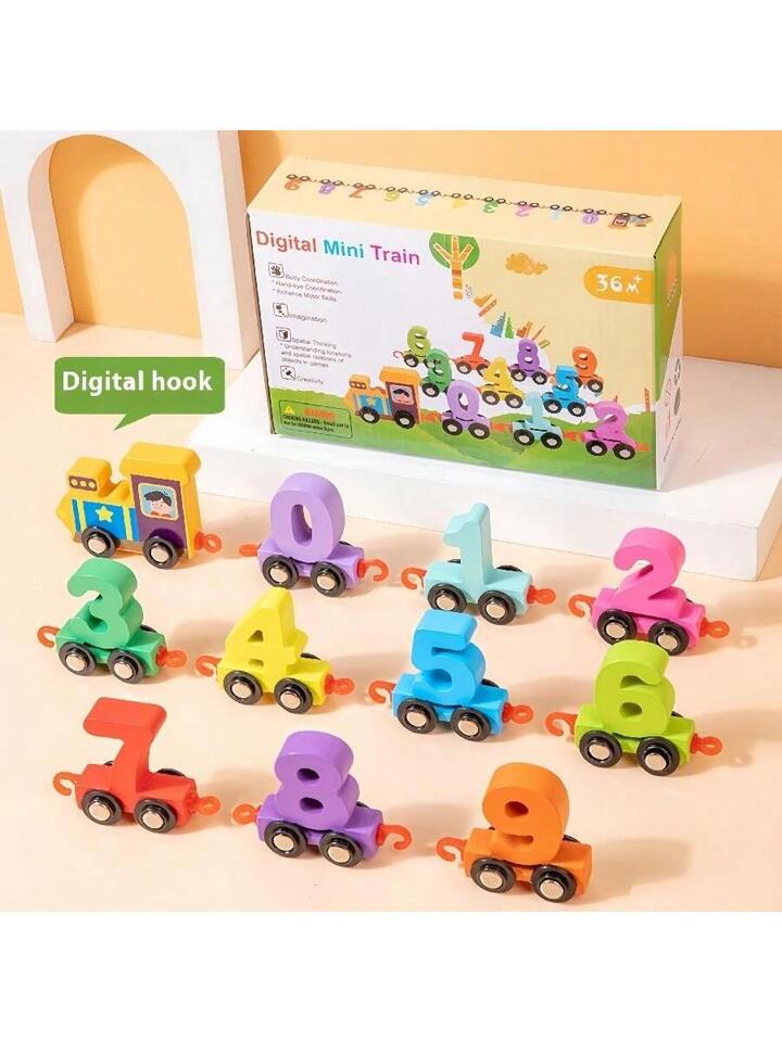 MTech Kids Magnetic Wooden Toy Train Set