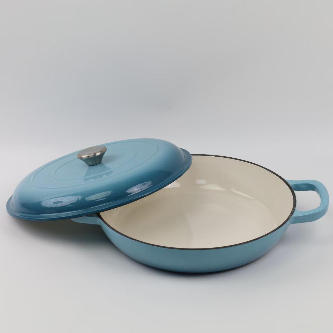 30CM Cast Iron Flat Pot