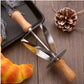 MHome Stainless Steel Croissant Rolling Cutter Bread Dough Pastry Making Tool with Wooden Handle