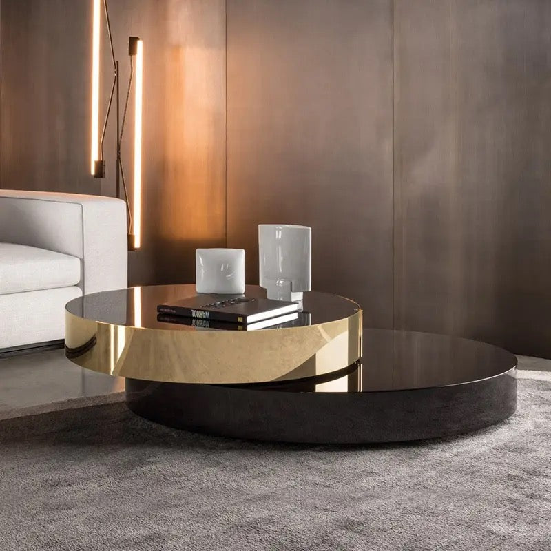 Minimalist Italian Style Centre Table Nesting, Round Rotating Table-Various Options