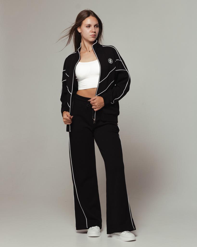 Ladies High Neck Zip-Up Tracksuit-Various Colours