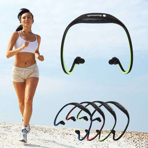 MTech Wireless Bluetooth Sport Headset MP3-Head Phone ( With Micro SD Slot Multicolor )