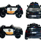 MTech Kids 12V Electric Police Car – Ride-On Toy with Dual Drive & Lights