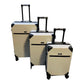 Retro Travel 3pc Trolley Case with Lock-Various Colours