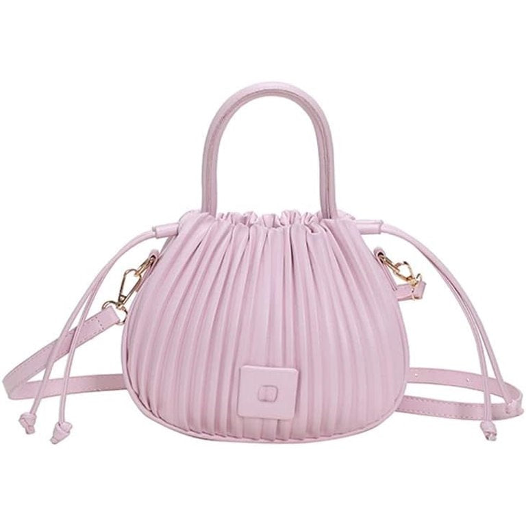 Women's Handbag Pleated Bucket Bag Crossbody Bag Soft Drawstring Handbag-Various Colours