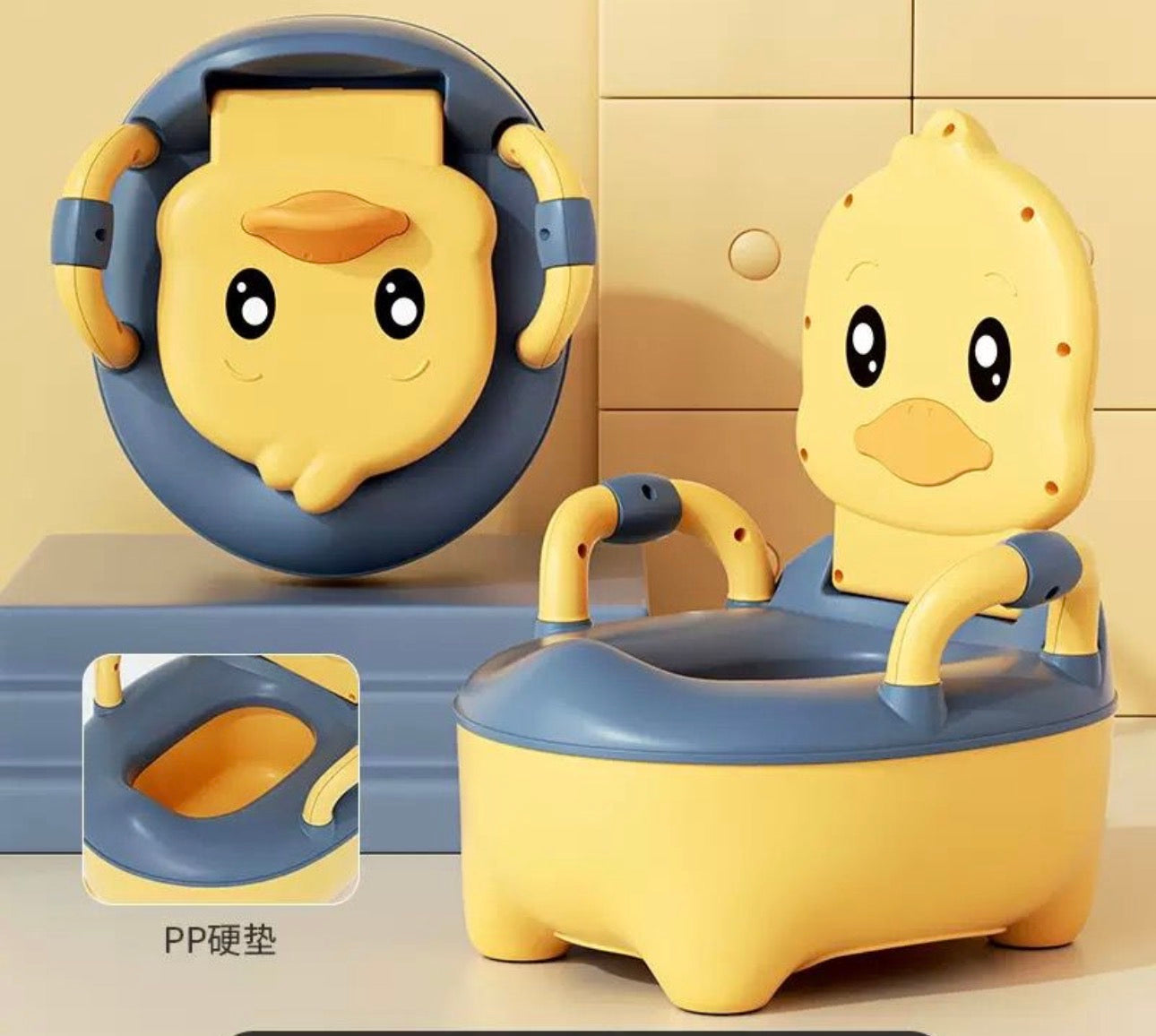 Portable Travel Potty Eco Friendly PP Toddler Training Toilet Stable High Toughness for Kids-Various Colours