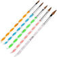 5pcs Set Nail Nail Art Dotting Tool Nail Art Supplies Nail Gel Manicure Care Tool Nail Painting Brush Kit Nail Brush Carved
